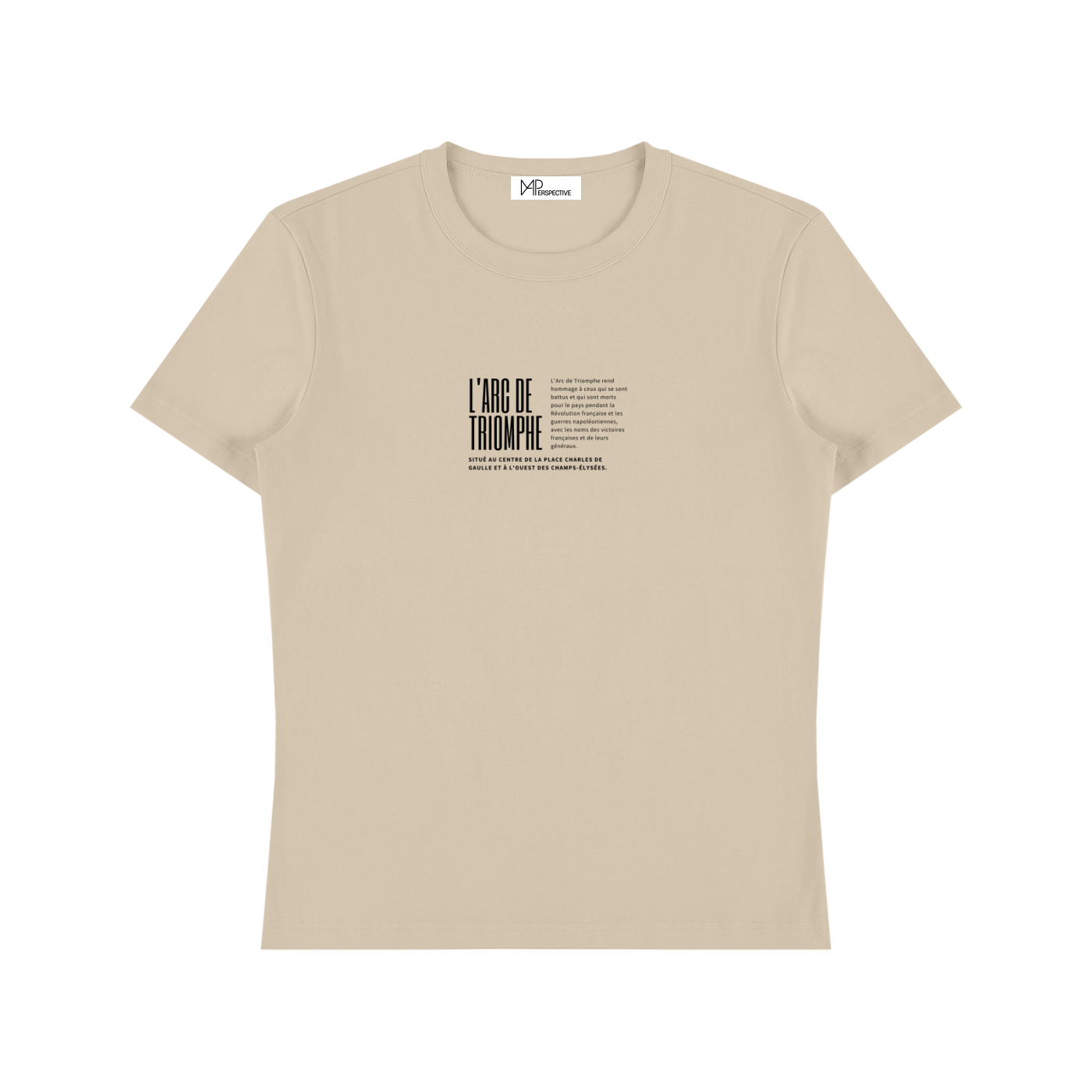 Unisex Heavyweight Cotton T-Shirt - Arc de Triomphe