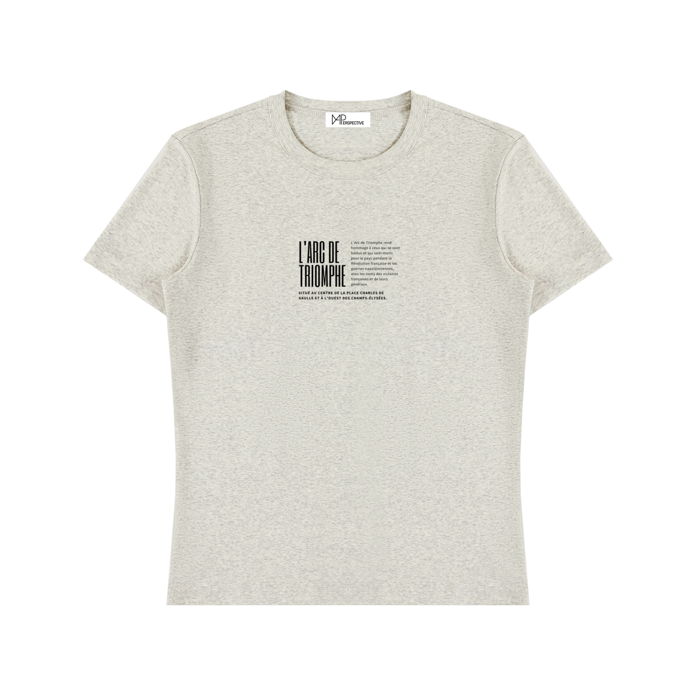 Unisex Heavyweight Cotton T-Shirt - Arc de Triomphe