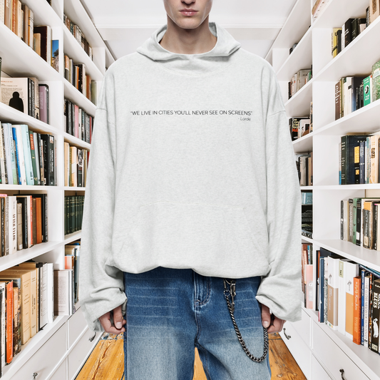 Hoodie boxy à ourlet froncé - Cities on screens