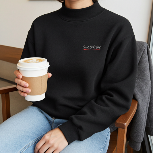 Crewneck Molleton Col Montant – Made with Love | St-Valentin