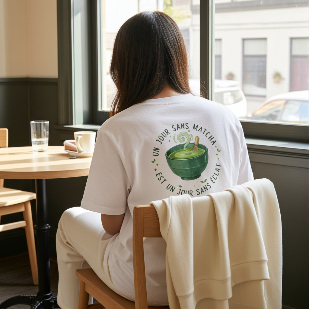 Essential cotton T-shirt - Matcha