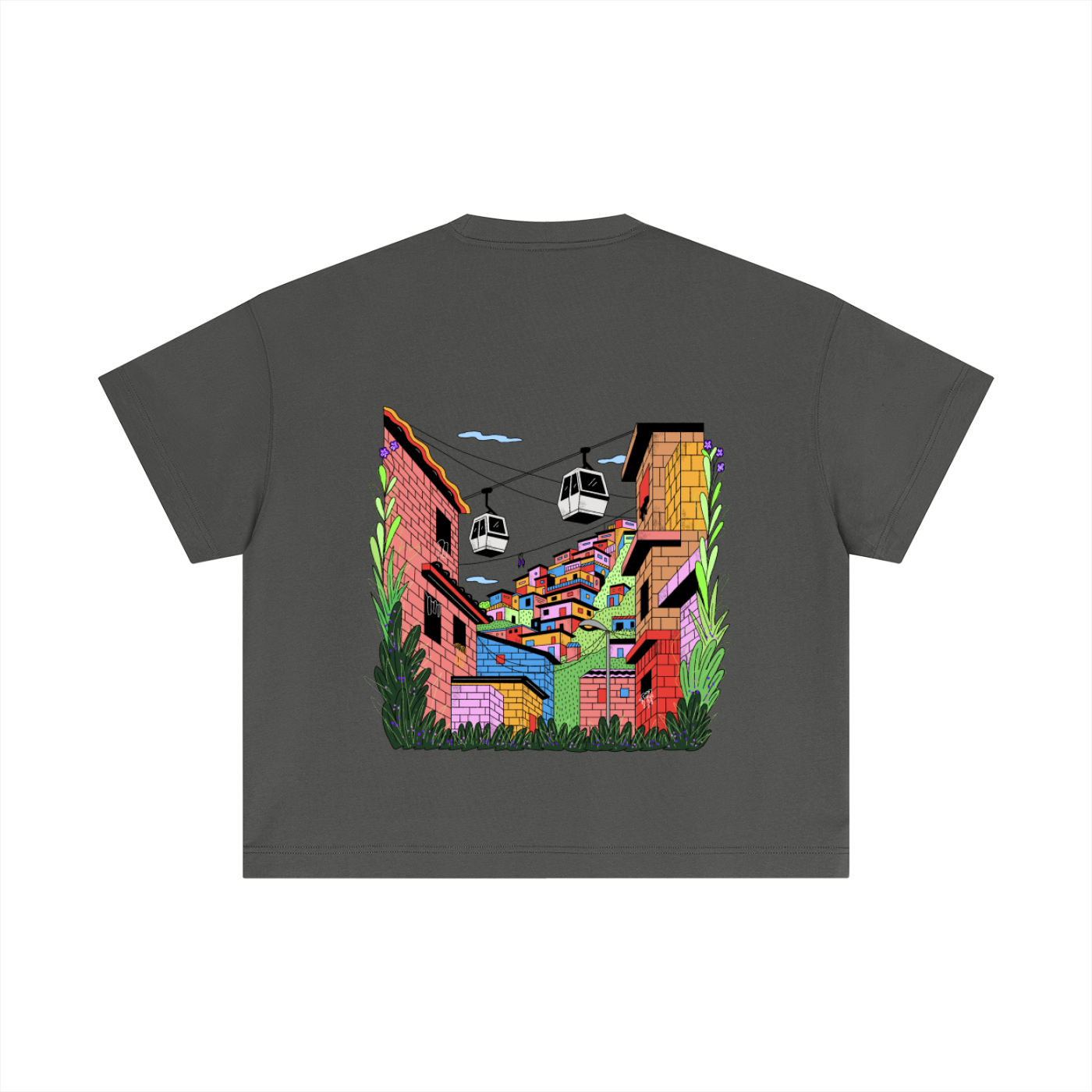 T-shirt essentiel en coton Boxy - Ville