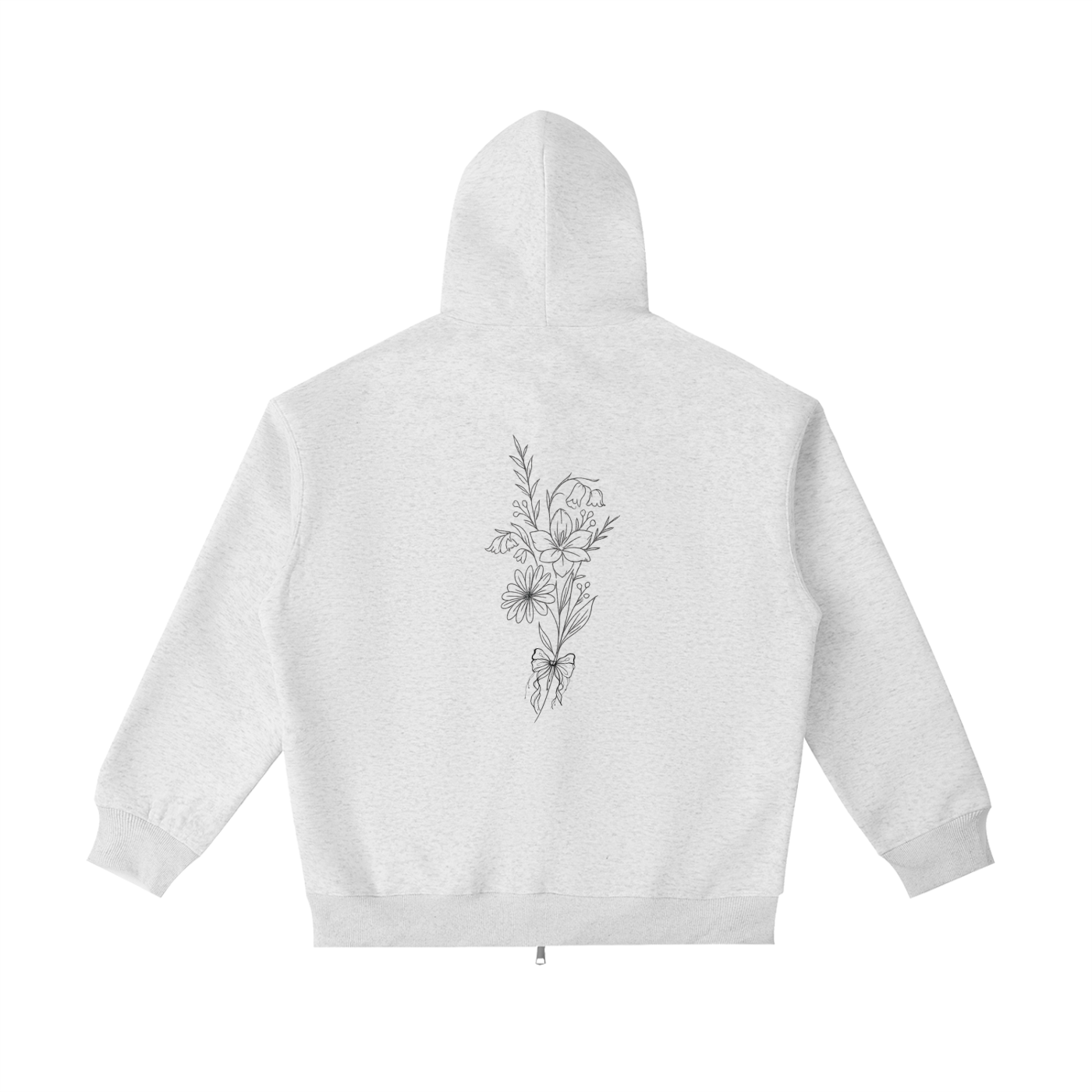 Hoodie Heavyweight essentiel à poche - Fleurs