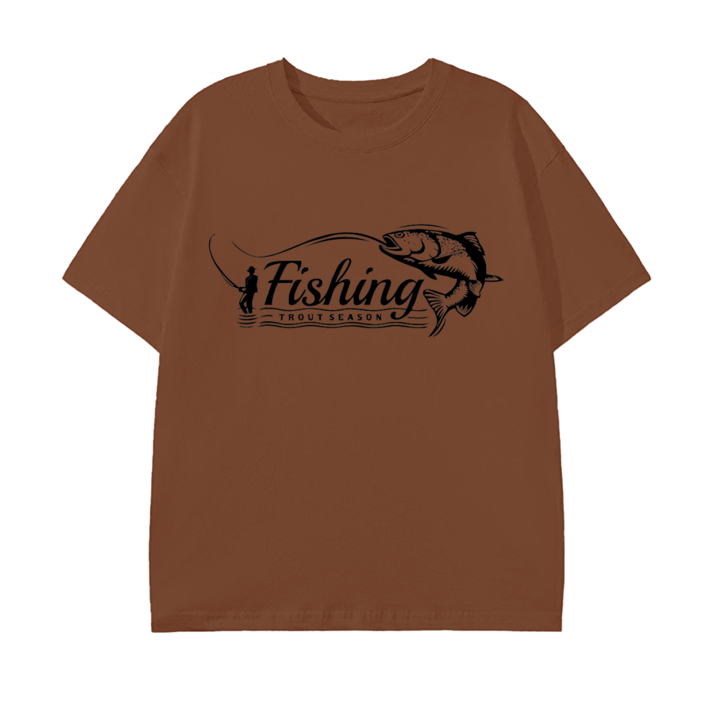 Unisex pure cotton T-shirt - Trout season