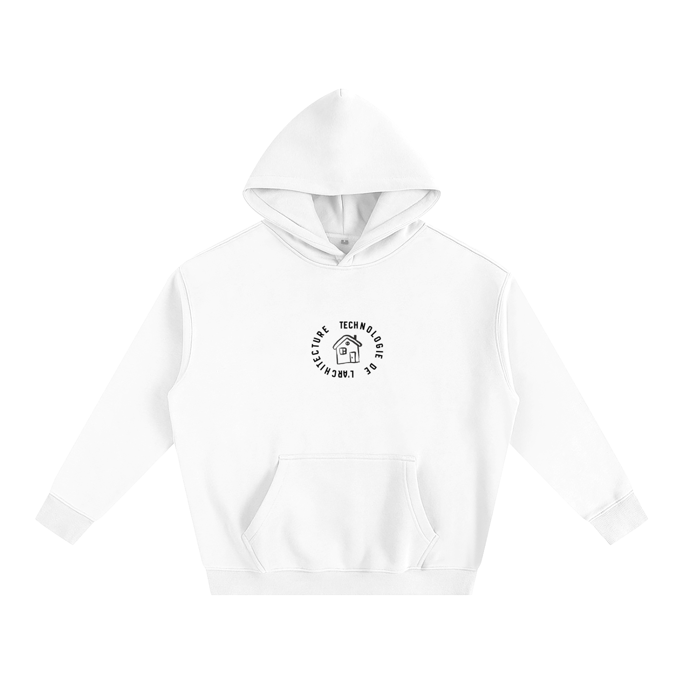 Hoodie oversize en molleton - Architecture - modèle 2