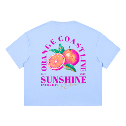 T-shirt boxy Coolmax - Orange coastline