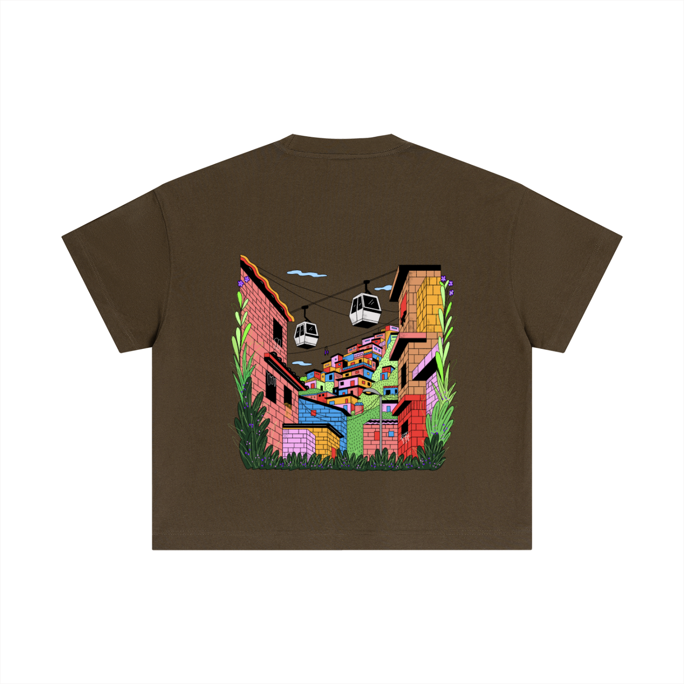 T-shirt essentiel en coton Boxy - Ville