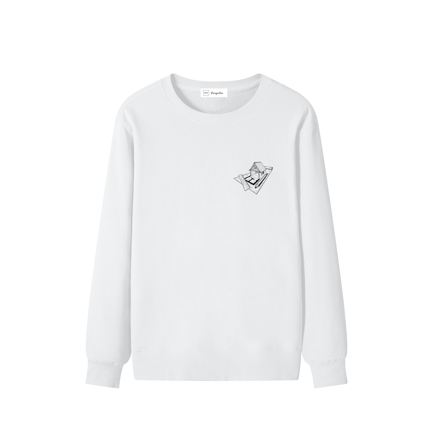 Chandail style Sweat-shirt unisexe en coton - Architecture - Modèle 3
