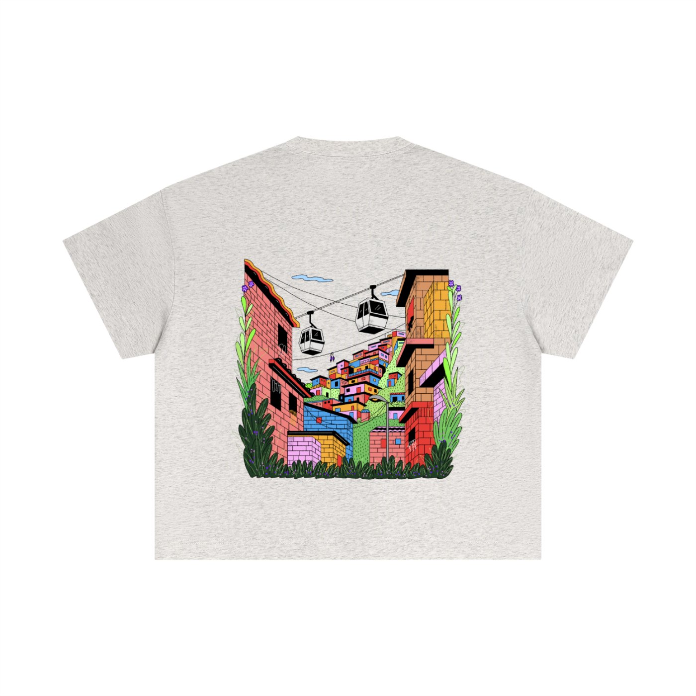 T-shirt essentiel en coton Boxy - Ville