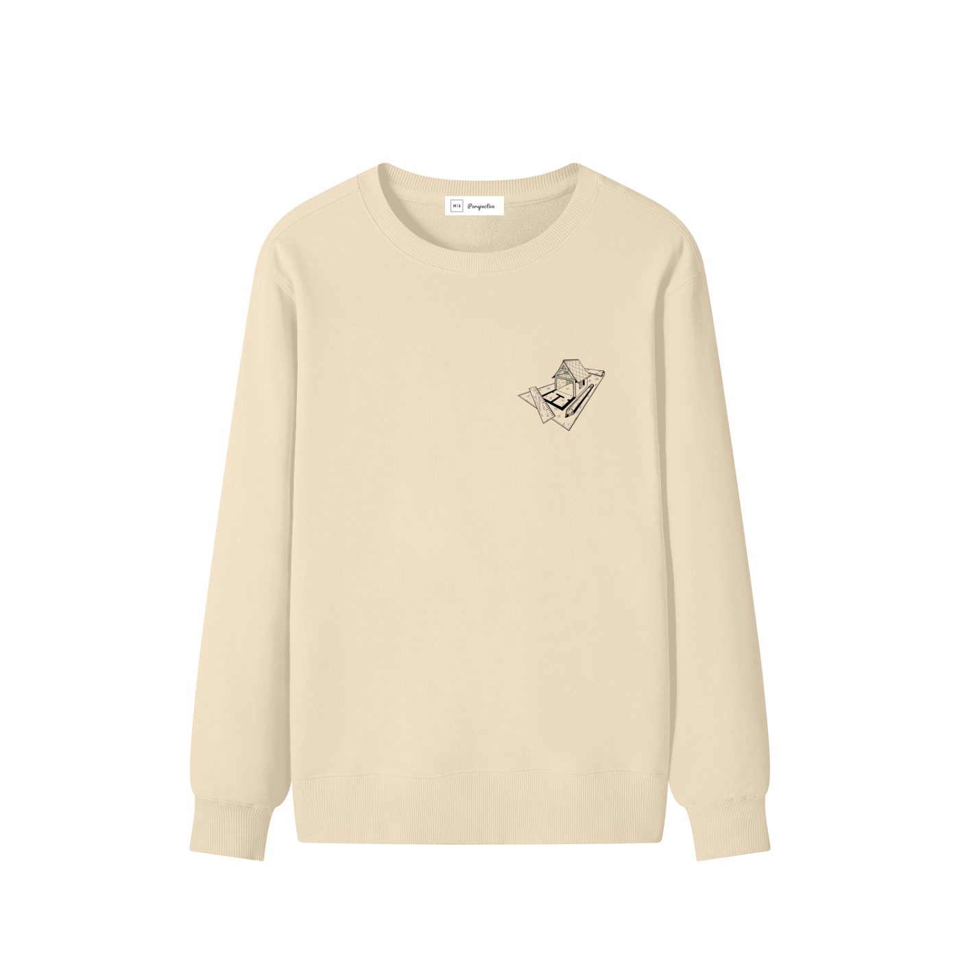 Chandail style Sweat-shirt unisexe en coton - Architecture - Modèle 3