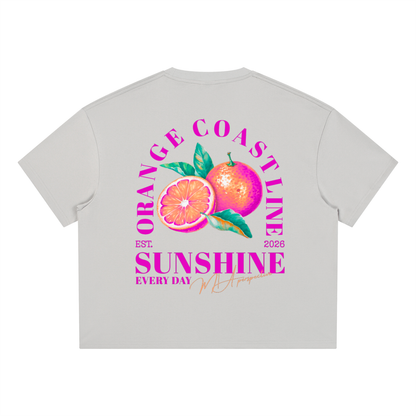 T-shirt boxy Coolmax - Orange coastline