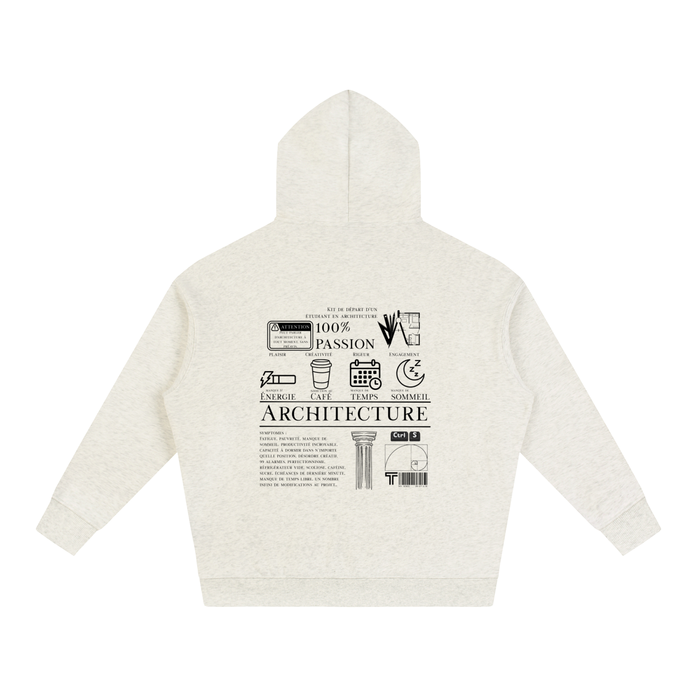 Oversize Fleeced Hoodie - MODÈLE_04
