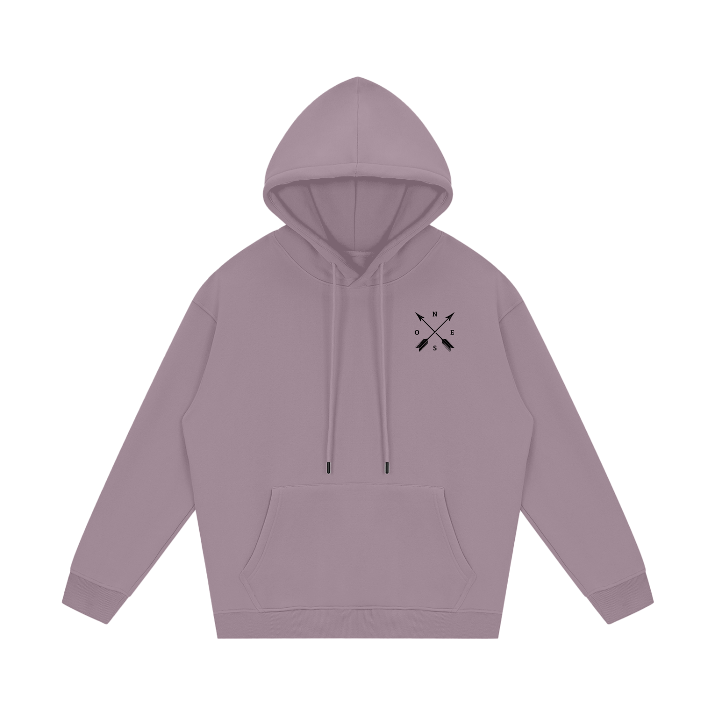 Hoodie streetwear unisexe en molleton - Points cardinaux
