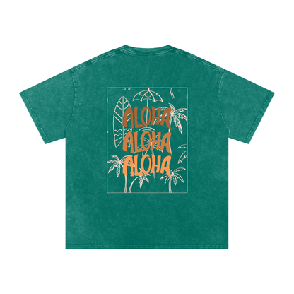 T-shirt oversize effet snow-washed - Aloha