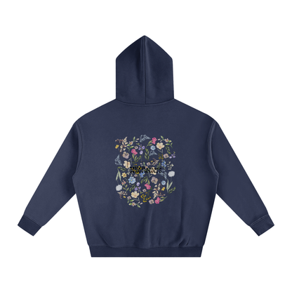 Hoodie oversize en molleton - Wildflowers
