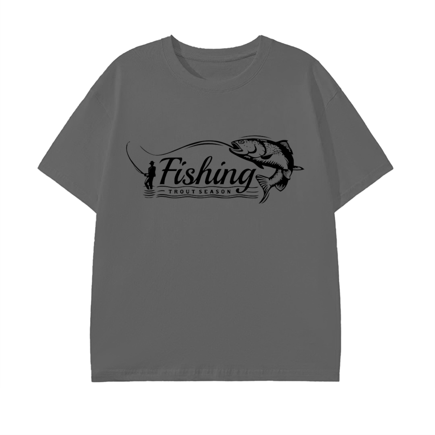 Unisex pure cotton T-shirt - Trout season