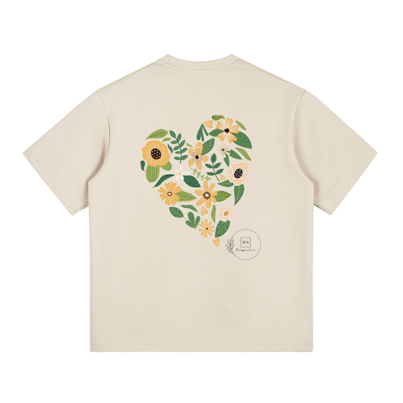 T-shirt essentiel à effet rafraîchissant - Coeur de fleurs
