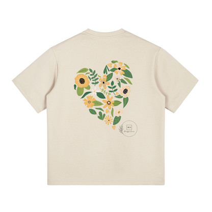 T-shirt essentiel à effet rafraîchissant - Coeur de fleurs