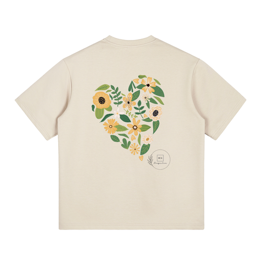T-shirt essentiel à effet rafraîchissant - Coeur de fleurs