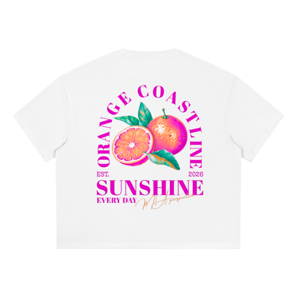 T-shirt boxy Coolmax - Orange coastline