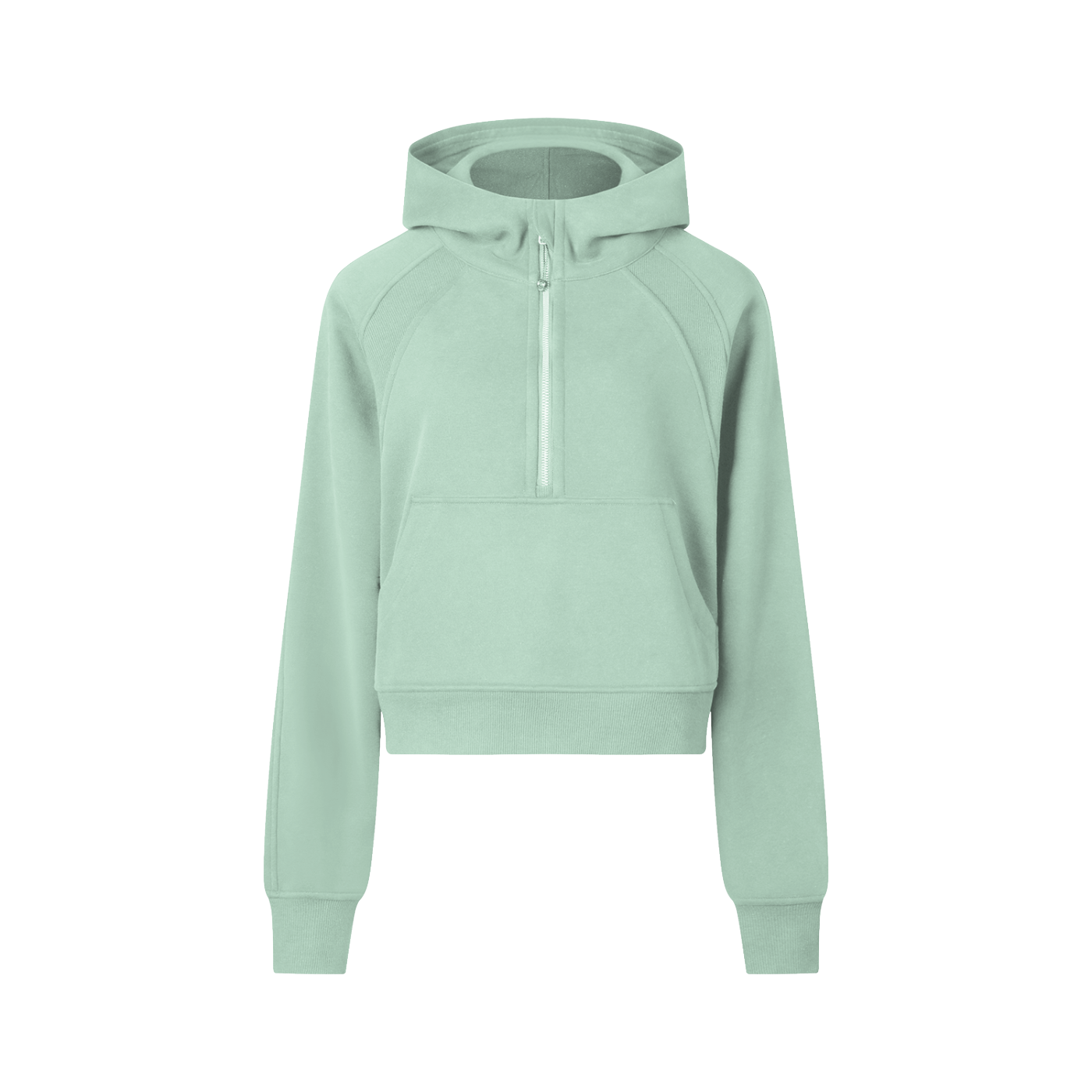 Short, half-zip hoodie - Small flowers