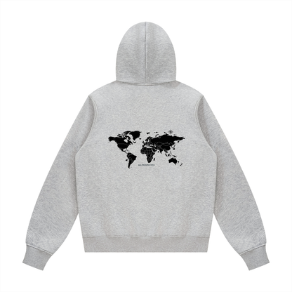 Unisex Fleece Regular Shoulder Hoodie - Monde
