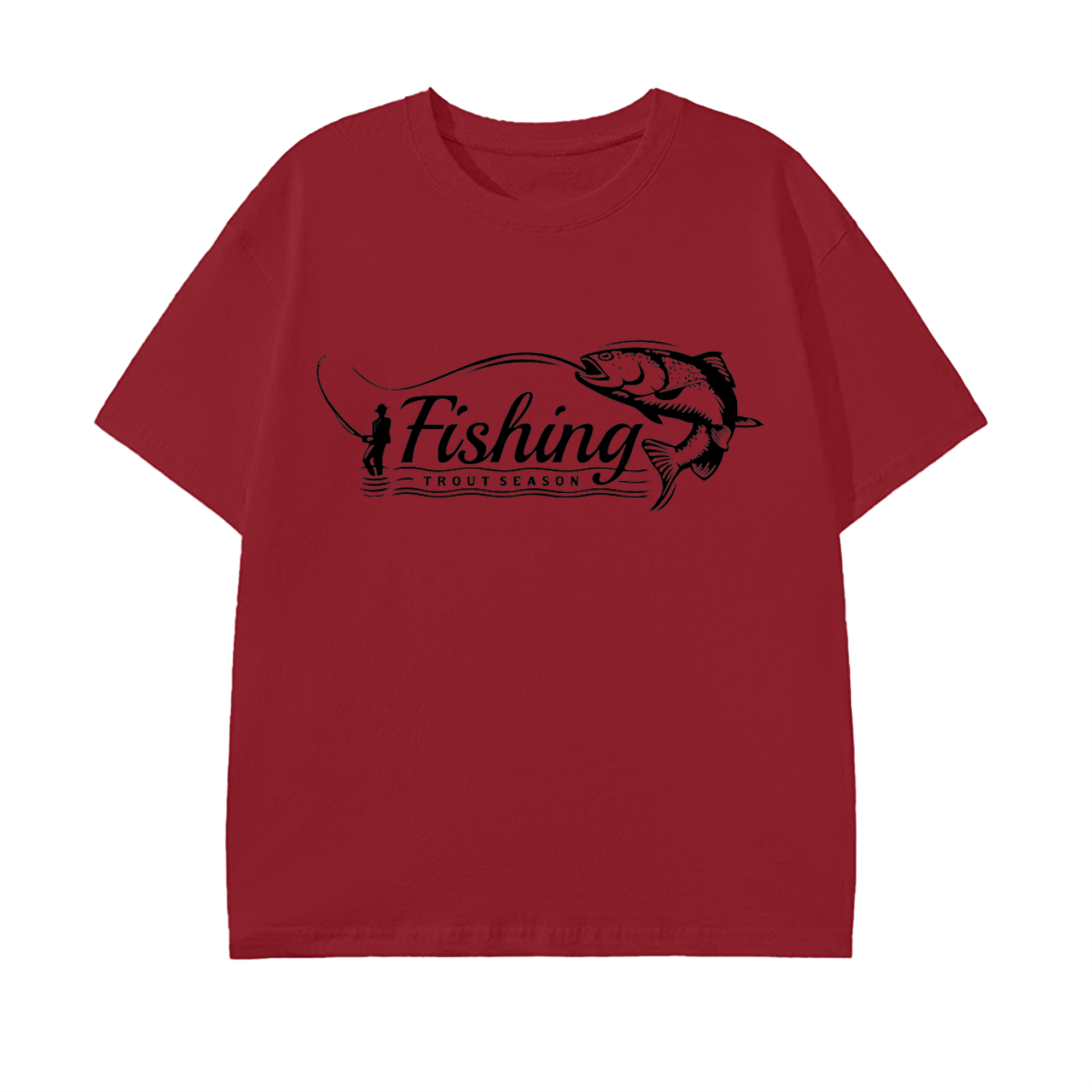 Unisex pure cotton T-shirt - Trout season