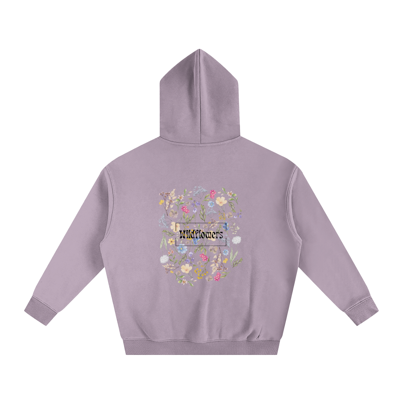 Hoodie oversize en molleton - Wildflowers