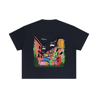 T-shirt essentiel en coton Boxy - Ville