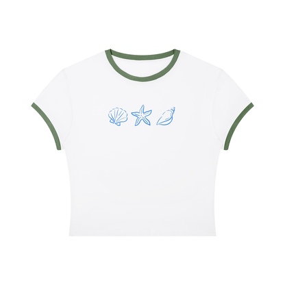T-shirt ajusté pour femme - Coquillage