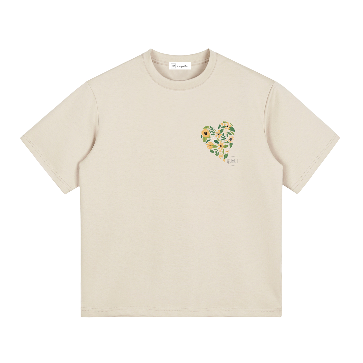 T-shirt essentiel à effet rafraîchissant - Coeur de fleurs