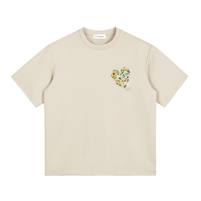 T-shirt essentiel à effet rafraîchissant - Coeur de fleurs