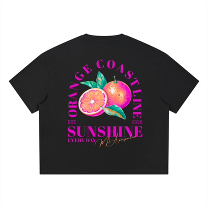 T-shirt boxy Coolmax - Orange coastline