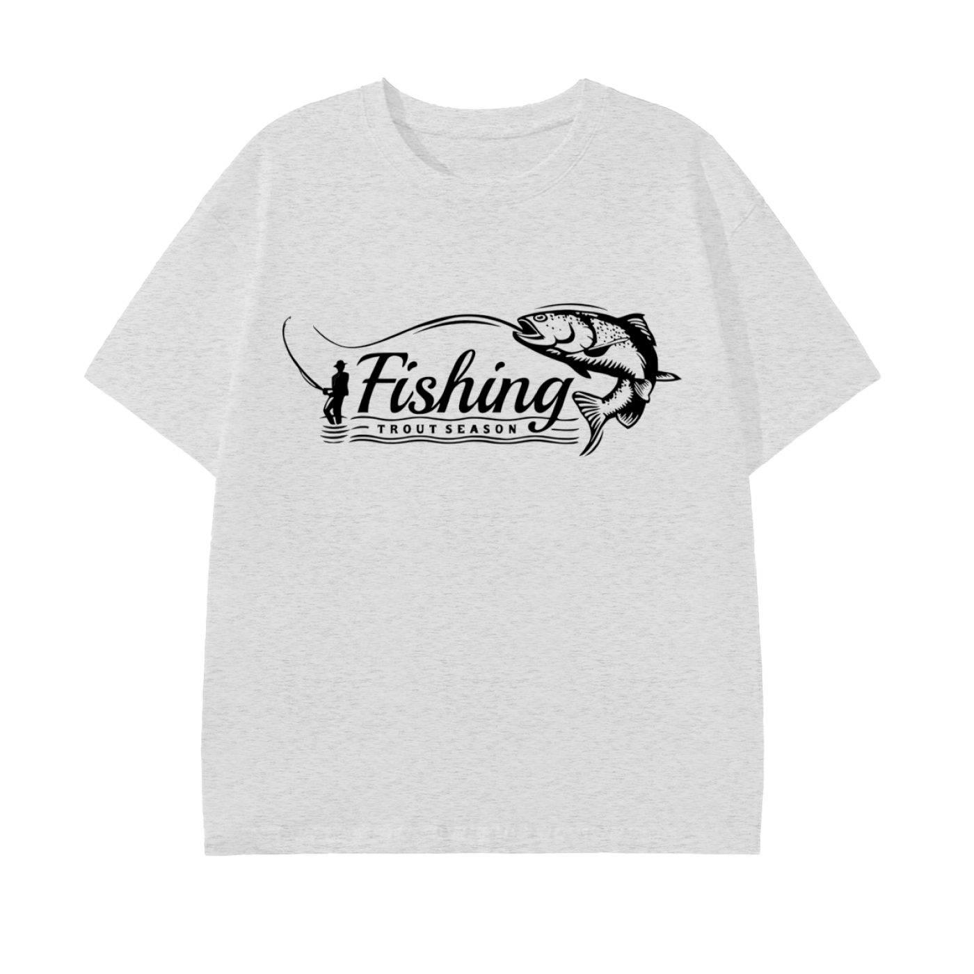 Unisex pure cotton T-shirt - Trout season