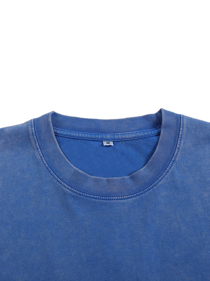 T-shirt ample en coton délavé - Fleurs