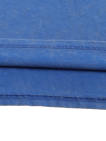 T-shirt ample en coton délavé - Fleurs